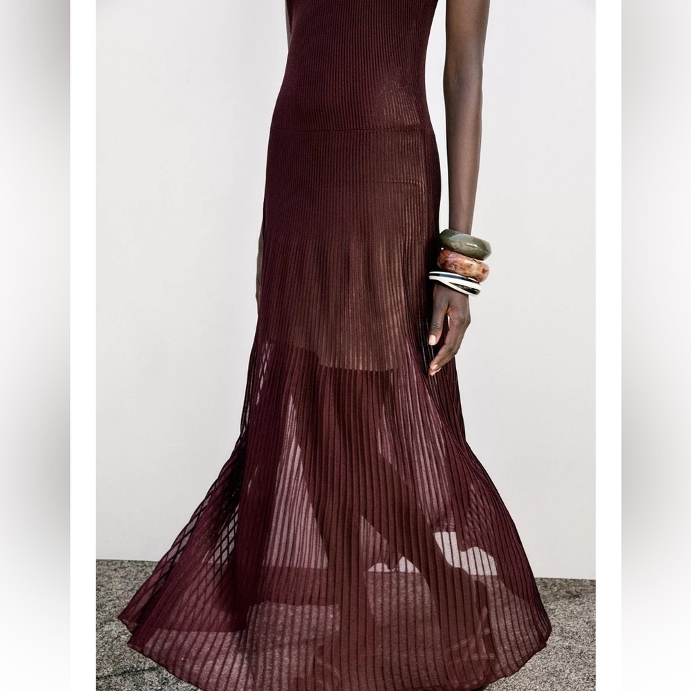 Zara Rib Knit Maxi Dress - Picture 8 of 14